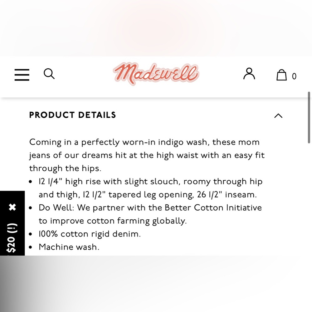 Madewell mom jeans in Downey wash - Picture 2 of 6
